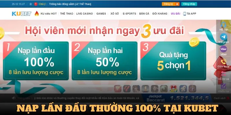 Các tiêu chí chung về ưu đãi nạp lần đầu